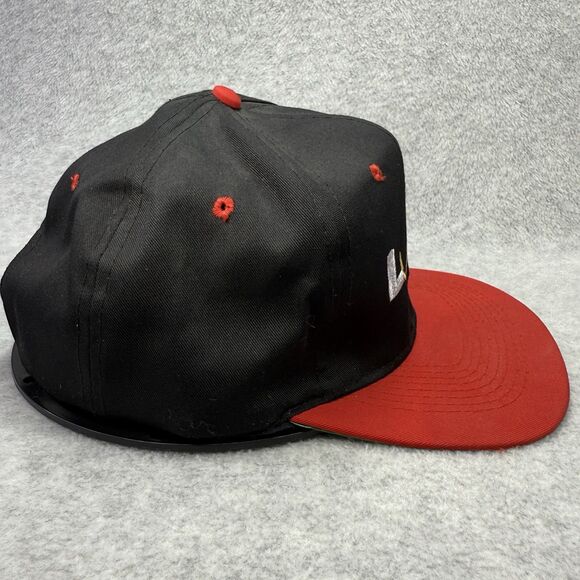 Vintage KC Caps Lucky Hat Red Black One Size Snapback Fishing Hook - Picture 7 of 9